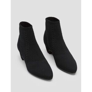 Eileen Fisher Women's Purl Stretch Knit Booties Boot Ankle Black 10 Excellent